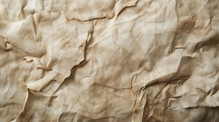 From above,a blank sheepskin parchment texture reveals its natural fibers and subtle variations in...