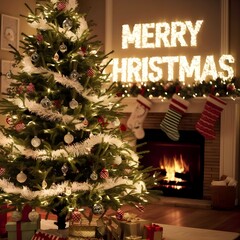 christmas tree and gifts