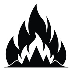 Solid color heat wildfire vector design