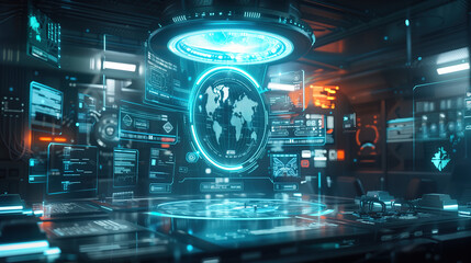 Obraz premium technological background, futuristic data network, cyberspace