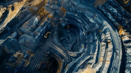 Open pit mining area hole metallurgy industrial resource
