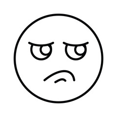 Disgusted emoji vector design, customizable unique vector