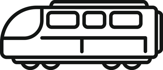 City transit electric icon outline vector. View move platform. Wagon track