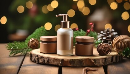 Pure Elegance: Natural Cosmetics Packaging Mockup Collection