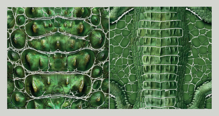 Modern Illustration of crocodile pattern skin, texture background snakeskin or alligator skin.