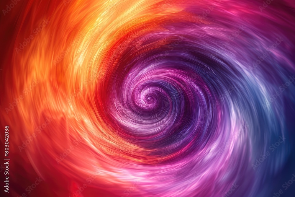 Aufkleber a colorful swirl with a red and orange center and purple and blue outer edges. the swirl is very dyn