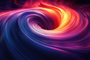 A colorful swirl with a red and orange center. The colors are vibrant and the swirl is very dynamic