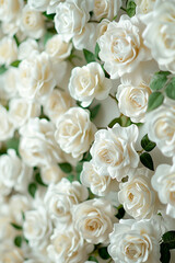 Wedding background with white roses
