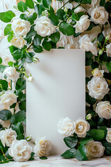 Wedding mockup frame blank canvas