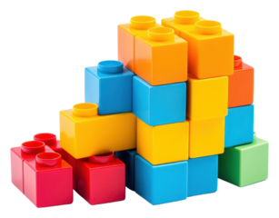 PNG Plastic building blocks toy white background construction.
