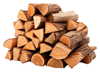 PNG Pile firewood lumber white background deforestation.