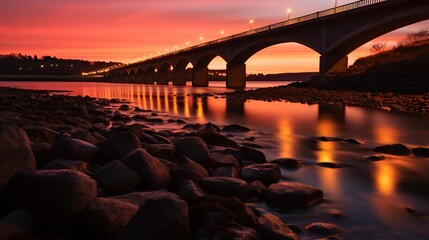 bridge at sunset
