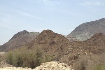 Road, Mountains, Hatta Dam, UAE, Sky, Oasis, Desert
