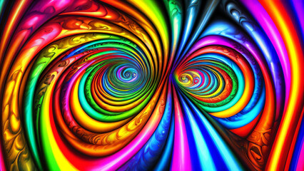 Colorful eternal and distorted spirals