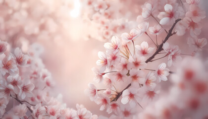 Springtime Serenity: Delicate Cherry Blossoms in Soft Focus