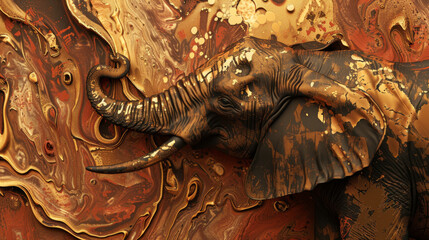 Naklejka premium An Abstract Fusion of Vintage Elegance and Modern Artistry