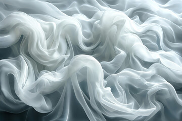 Obraz premium Wind in floating folds abstract background, ai technology