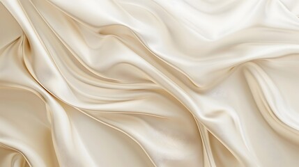 Obraz premium Cream Colored Fabric Texture with Geometric and Silky Smooth Design for Premium Wallpaper or Banner