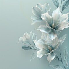 Fototapeta premium Bouquet of White Lilies and Flowers in Nature's Beauty