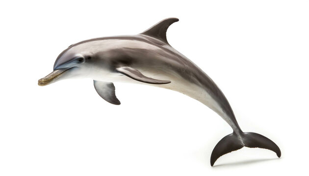 Delphin isoliert auf wei&szlig;en Hintergrund, Freisteller