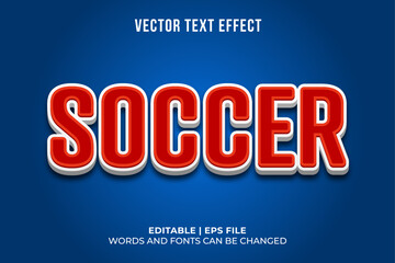 editable 3d soccer text template