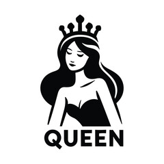 Fototapeta premium fashion Queen Beauty salon logo vector