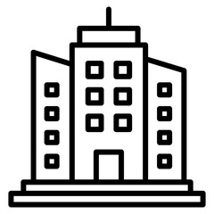 Office Building  Icon Element For Design