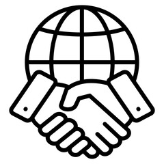 International Cooperation  Icon Element For Design