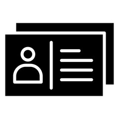 Business Card  Icon Element For Design