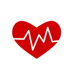 Heartbeat Icon Vector Illustration Logo Template