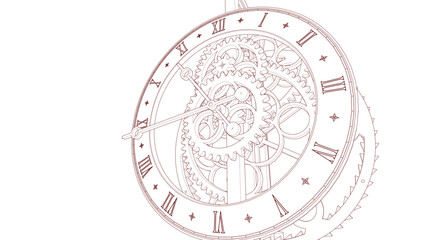 clock graphic symbol 3d illustration	
