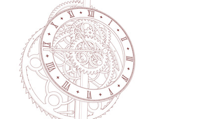 clock graphic symbol 3d illustration	
