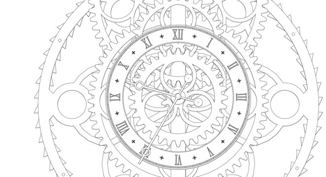 clock graphic symbol 3d illustration	
