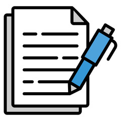 Pen And Paper  Icon Element For Design