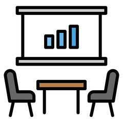 Meeting Room  Icon Element For Design