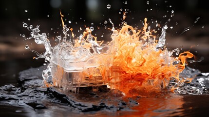 fire in water