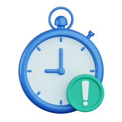 3D illustration of time running out