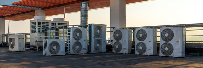 The Rooftop air conditioning units