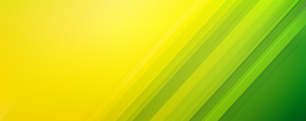 Abstract yellow and green gradient background banner with diagonal stripes