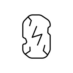 Magic rune outline icons, minimalist vector illustration ,simple transparent graphic element .Isolated on white background