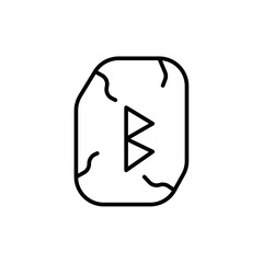 Magic rune outline icons, minimalist vector illustration ,simple transparent graphic element .Isolated on white background