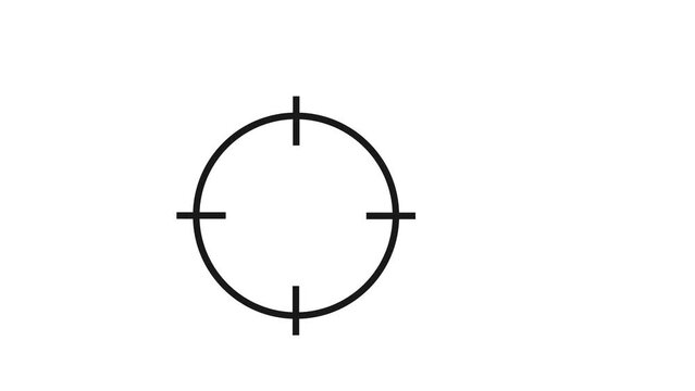 Target searching scope. Target icon. Motion graphic design. 4k.