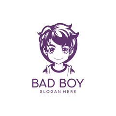 Bad boy logo vector illustration