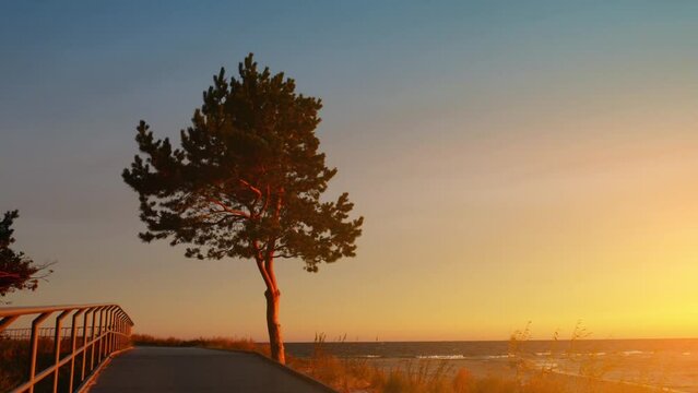 Hel Peninsula in northern open Baltic Sea