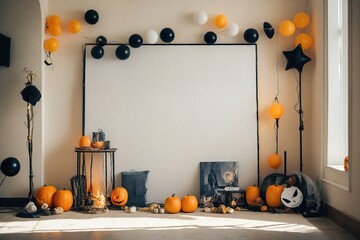 halloween background with pumpkins