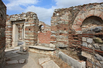 Ruins of the Saint John's basilica in the town of Selcuk near the famous Ephesus ruins, Turkey.