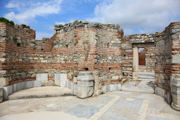 Ruins of the Saint John's basilica in the town of Selcuk near the famous Ephesus ruins, Turkey.
