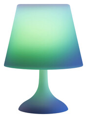 PNG  Abstract blurred gradient illustration lamp lampshade green blue.