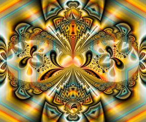 Computer generated abstract colorful fractal artwork
