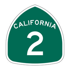 California state route 2 sign
